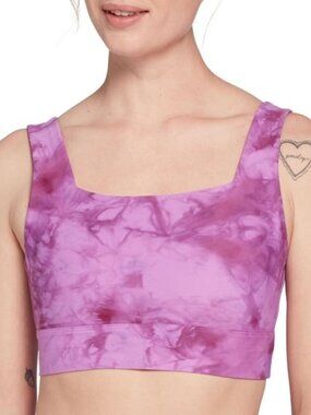 Calia Carrie Underwood Soft Wash Energize Bra Size Medium Lilac Fields Tie Dye